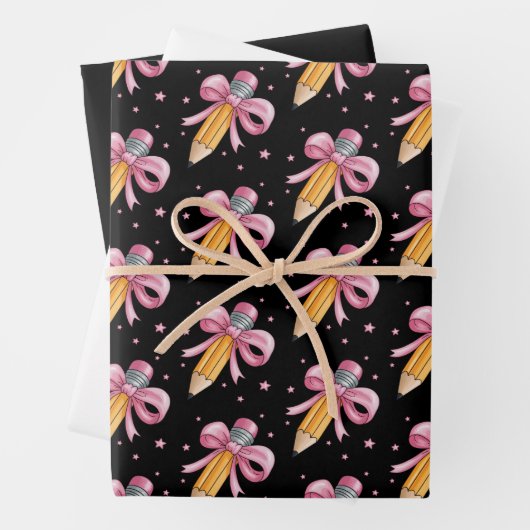 Lehrerbogen Bleistift Lehrleben Wertschätzung Gesc Geschenkpapier Set (Beispiel)