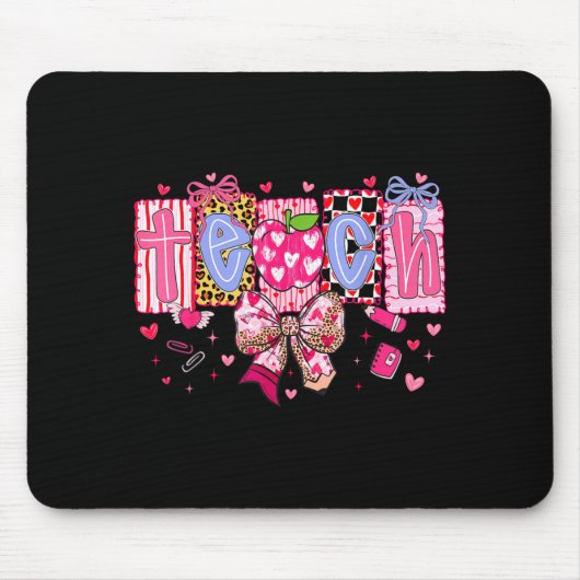 Lehrerbogen Valentinstag Lehrerherz Mousepad (Vorne)