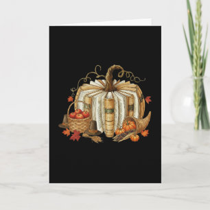 Lehrerbuch Kürbis Herbst Lesen Thanksgiving Herbst Karte
