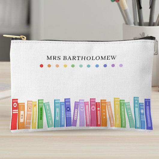 Lehrerbücher in Regenbogenfarben nach Maß Zubehörtasche