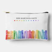 Lehrerbücher in Regenbogenfarben nach Maß Zubehörtasche (Vorderseite)