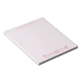 Lehrerbücher mit rosa Doodles  Notizblock (angewinkelt)