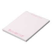 Lehrerbücher mit rosa Doodles  Notizblock (Rotiert)