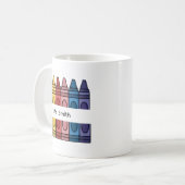 Lehrerbuntstiftebox geteilt Name Klassenzimmer Kaffeetasse (Vorderseite Links)