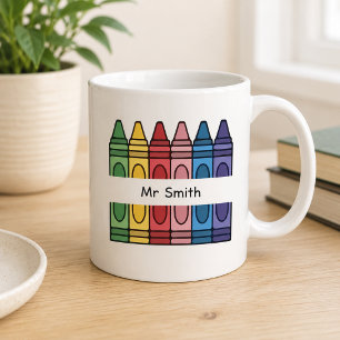Lehrerbuntstiftebox geteilt Name Klassenzimmer Kaffeetasse