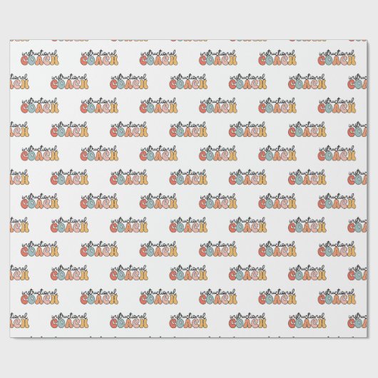 Lehrercoach Retro Geschenkpapier (Flach)
