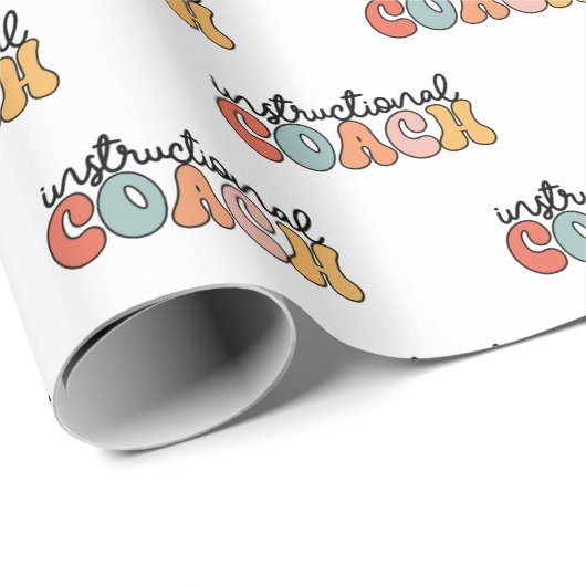 Lehrercoach Retro Geschenkpapier (Rolleneckpunkt)