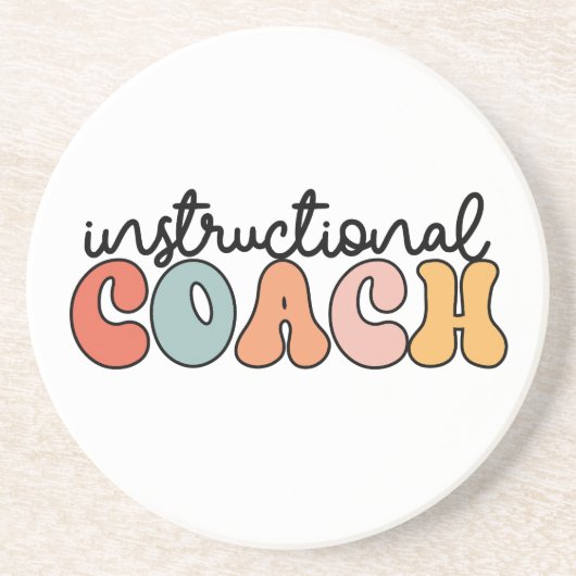 Lehrercoach Retro Getränkeuntersetzer (Vorne)