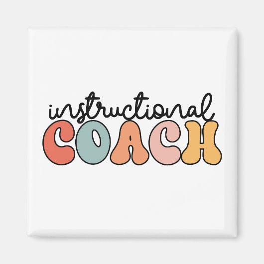 Lehrercoach Retro Magnet (Vorne)