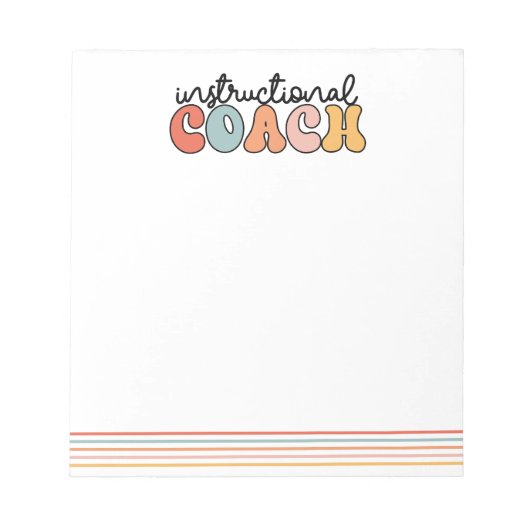 Lehrercoach Retro Notizblock (Vorderseite)