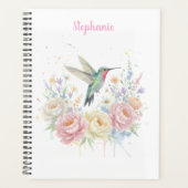 Lehrerdank Kolibri Blumen Botanisch Planer (Vorderseite)