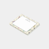 Lehrerdank Pastell-Crayon-Muster Post-it Klebezettel (angewinkelt)