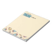 Lehrerdank Retro-Bleistift  Notizblock (Rotiert)