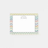 Lehrerdank Retro-Pastellmuster  Post-it Klebezettel (Vorderseite)