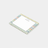 Lehrerdank Retro-Pastellmuster  Post-it Klebezettel (angewinkelt)