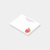 Lehrerdank-Schulzimmer-Rote-Apfel-Eigenes Design Post-it Klebezettel (angewinkelt)