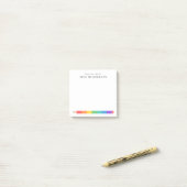Lehrerdankesch-Regenbogen-Bleistift individuell Post-it Klebezettel (Auf Schreibtisch)