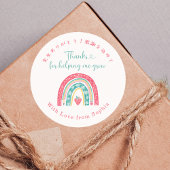 Lehrerdankeschon Boho-Regenbogen-Schulgeschenk Runder Aufkleber