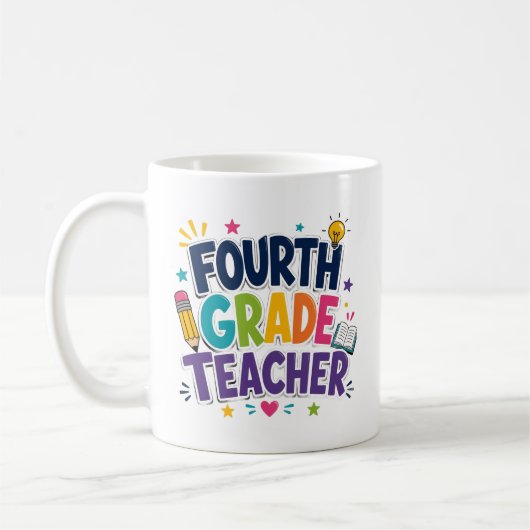 Lehrerdankeschon für Viertklässler Kaffeetasse (Links)