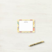 Lehrerdankeschön Gelbes Liefermuster Post-it Klebezettel (Auf Schreibtisch)
