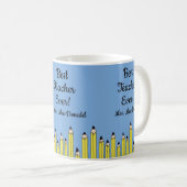 Lehrerdankeschön-Geschenk bester Lehrer überhaupt Kaffeetasse (VorderseiteRechts)