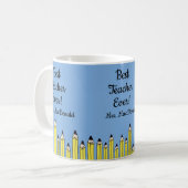 Lehrerdankeschön-Geschenk bester Lehrer überhaupt Kaffeetasse (Vorderseite Links)
