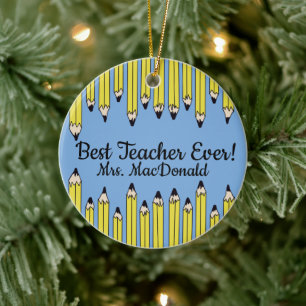 Lehrerdankeschön-Geschenk Bester Lehrer überhaupt Keramik Ornament