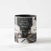 Lehrerdankeschön-Geschenk Schwarz & Weiß Tasse (Zentrum)