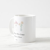 Lehrerdankeschon Minimal Ästhetik Kaffee Kaffeetasse (Vorderseite Links)