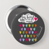 Lehrerdankgeschenk für großes Herz Button (Vorne & Hinten)