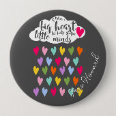 Lehrerdankgeschenk für großes Herz Button (Vorderseite)