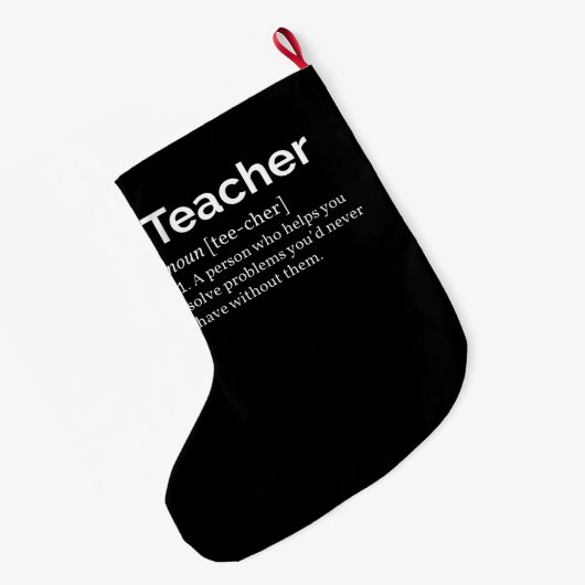Lehrerdefinition Großer Weihnachtsstrumpf (Rückseite (Hängend))