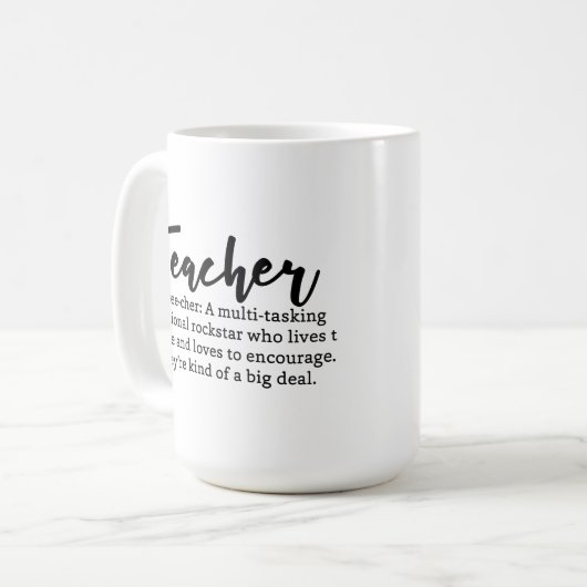 Lehrerdefinition Kaffeetasse (Vorderseite Links)