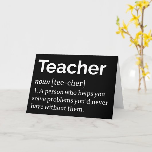 Lehrerdefinition Karte (Gelbe Blume)