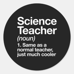 Lehrerdefinition Wissenschaft Spaß Byck Zur Schule Runder Aufkleber