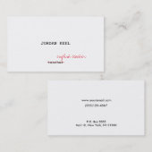 Lehrereditor (VOLLSTÄNDIG KUNSTBAR) Visitenkarte (Vorne/Hinten)