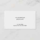 Lehrereditor (VOLLSTÄNDIG KUNSTBAR) Visitenkarte (Rückseite)