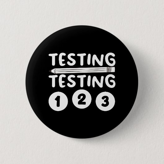 Lehrerentwürfe für männliche weibliche Tests Button (Vorderseite)