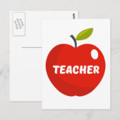Lehrerer Apfel Postkarte (Vorne/Hinten)