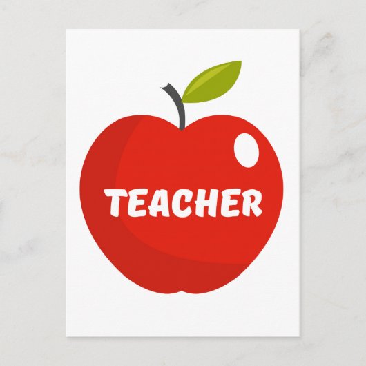 Lehrerer Apfel Postkarte (Vorderseite)
