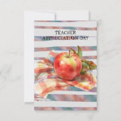 Lehrererwähnungs-Tag Apfel Kariert Napkin (Vorderseite)