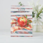 Lehrererwähnungs-Tag Apfel Kariert Napkin (Stehend Vorderseite)