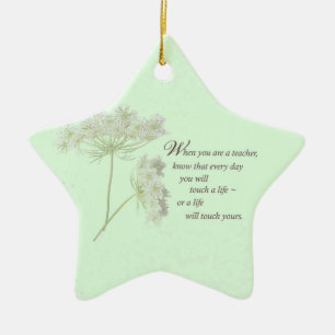 Lehrererwähnungstag Dankeschön Wildblume Keramik Ornament