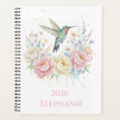 Lehrerexamen Wildblume Kolibri Geschenk Planer (Vorderseite)