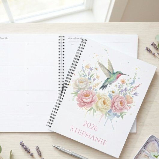 Lehrerexamen Wildblume Kolibri Geschenk Planer
