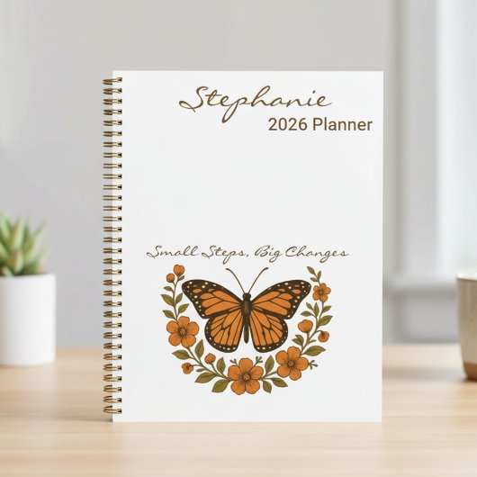 Lehrerexamen Wildblumen Schmetterling Geschenk Planer