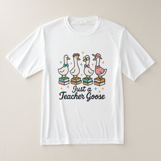 Lehrergans Süße Gänse Auf Büchern T-Shirt (Ablage )