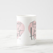 Lehrergeschenk-Aquarellherz Porzellantasse (Vorderseite)