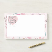 Lehrergeschenk-Aquarellherz Post-it Klebezettel (Auf Schreibtisch)