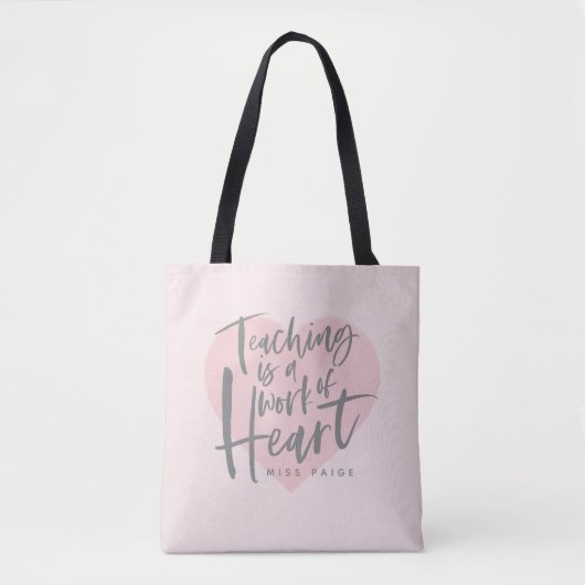 Lehrergeschenk-Aquarellherz Tasche (Vorderseite)